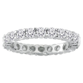 Bague de mariage d'éternité en diamant de 2,05 carats