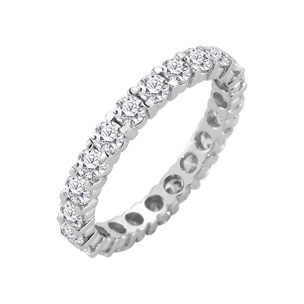 Bague de mariage d'éternité en diamant de 2,05 carats