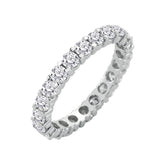 Bague de mariage d'éternité en diamant de 2,05 carats