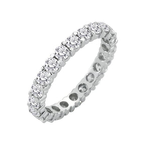 Bague de mariage d'éternité en diamant de 2,05 carats