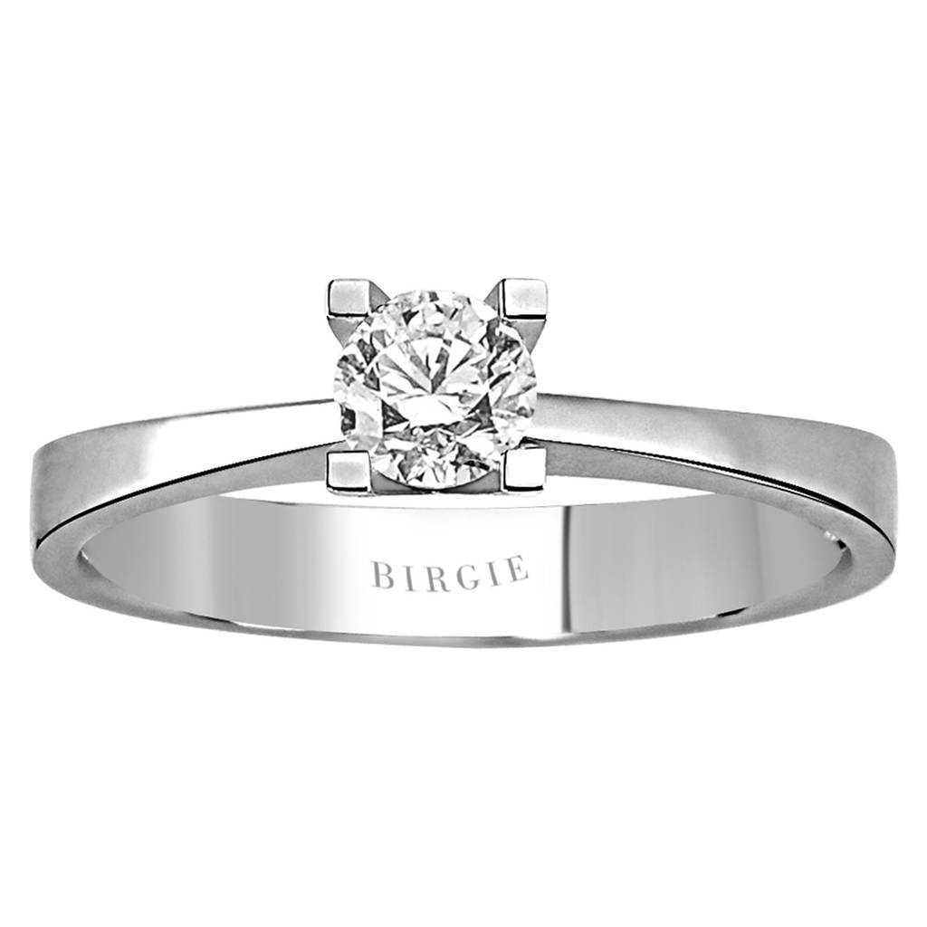 Bague solitaire diamant couleur D 0,33 carat