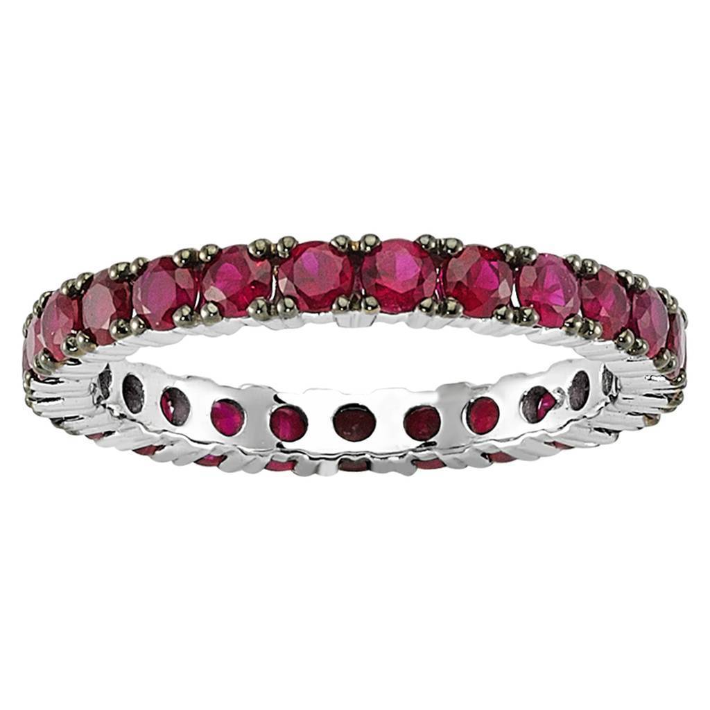 Bague d'éternité rubis pleine bande