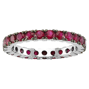 Bague d'éternité rubis pleine bande