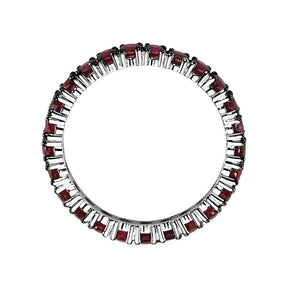 Bague d'éternité rubis pleine bande