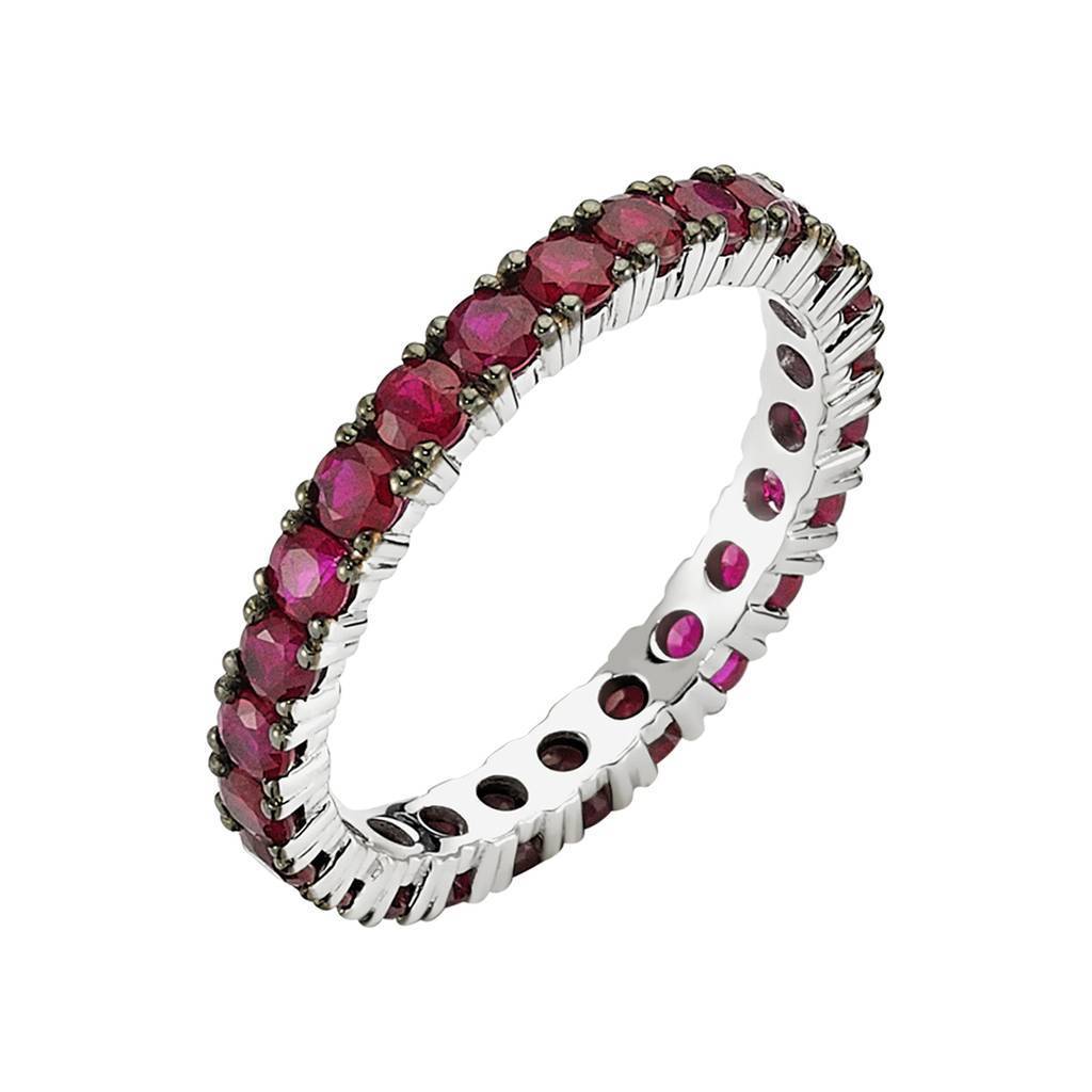 Bague d'éternité rubis pleine bande