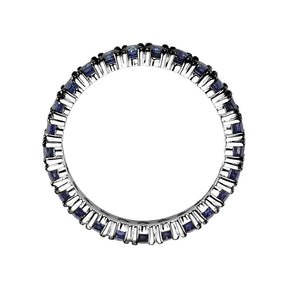 Bague d'éternité avec saphir à bande complète