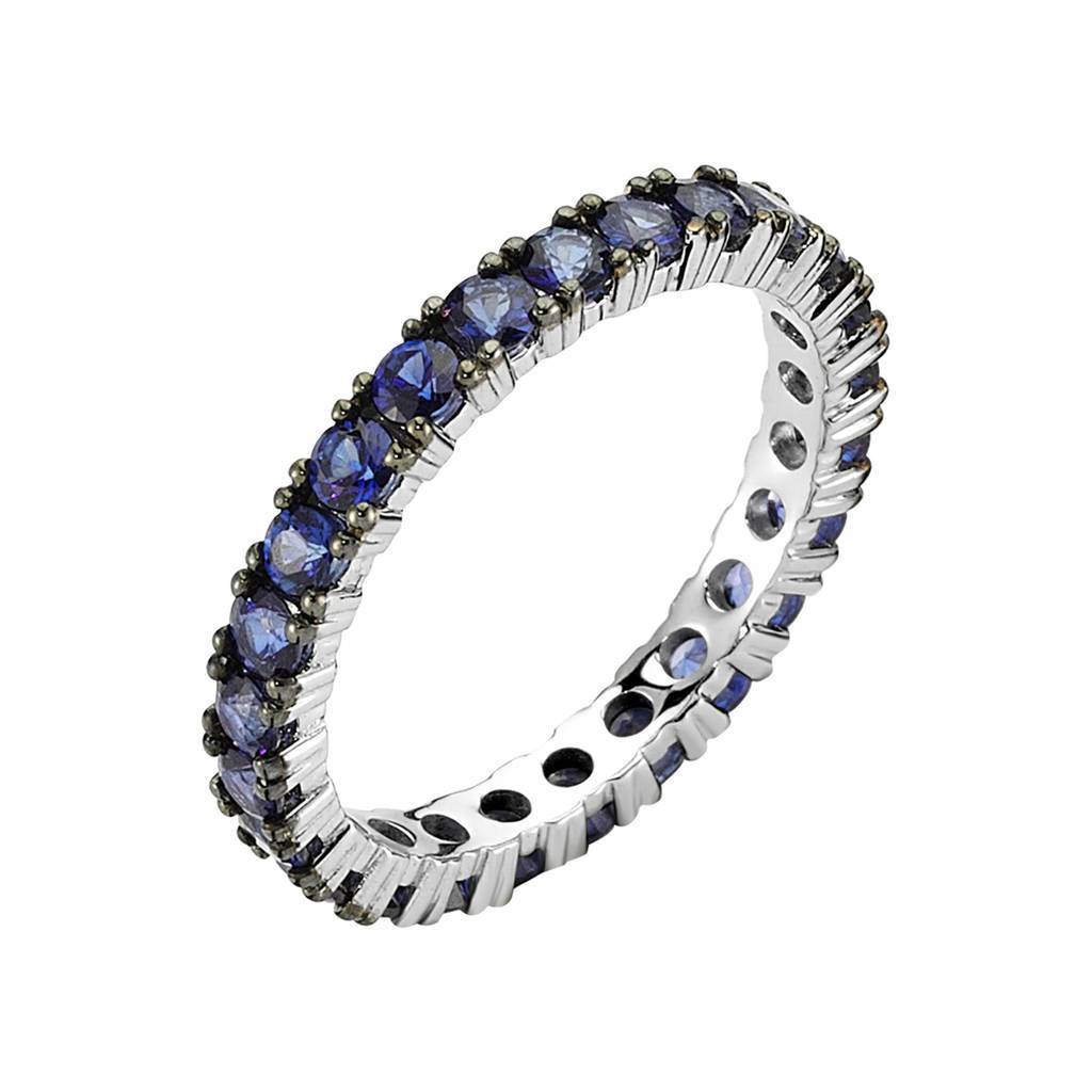 Bague d'éternité avec saphir à bande complète