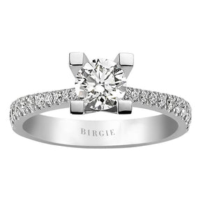Bague de fiançailles halo de diamants total de 1,01 carat