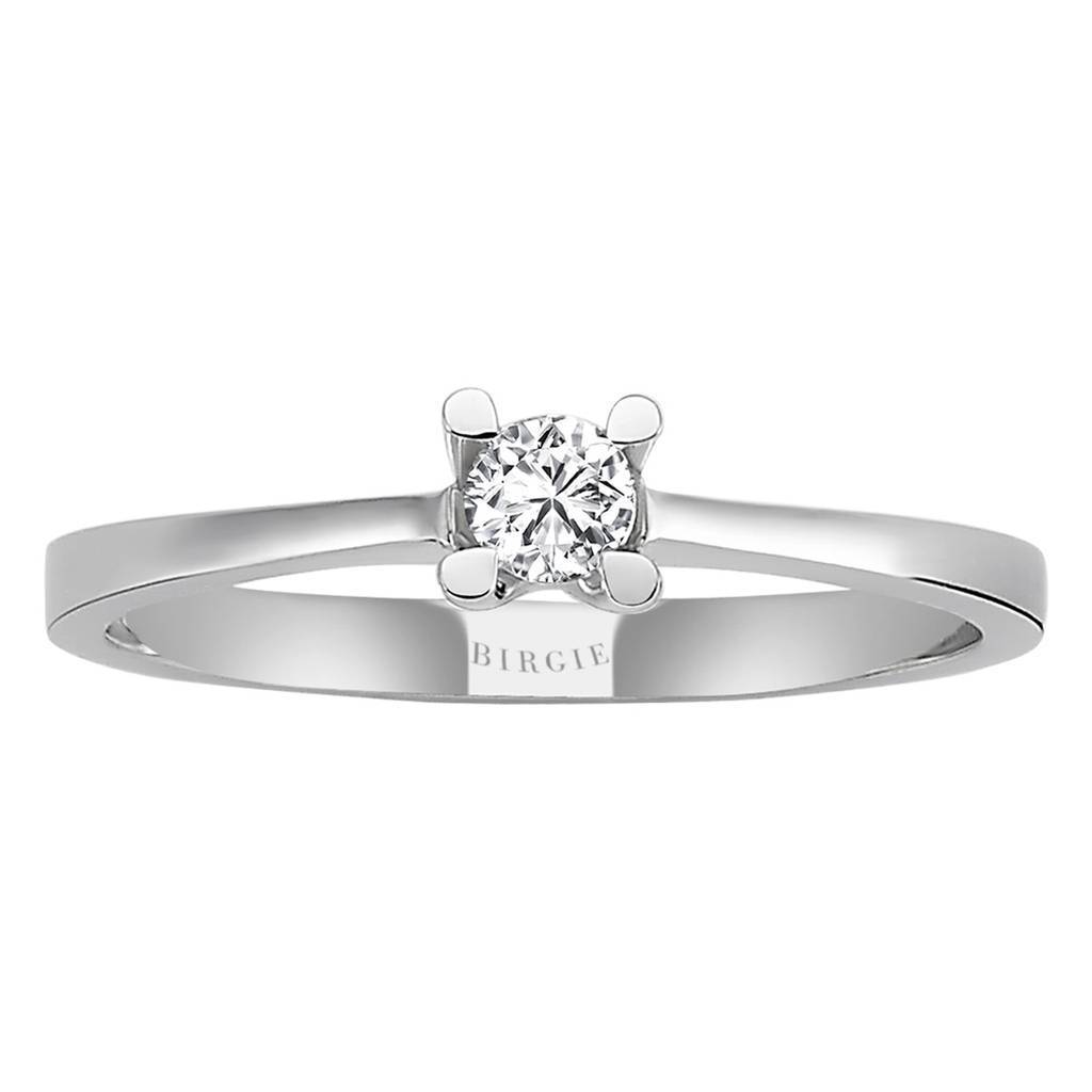 0.14 carat solitaire diamond ring, E colour