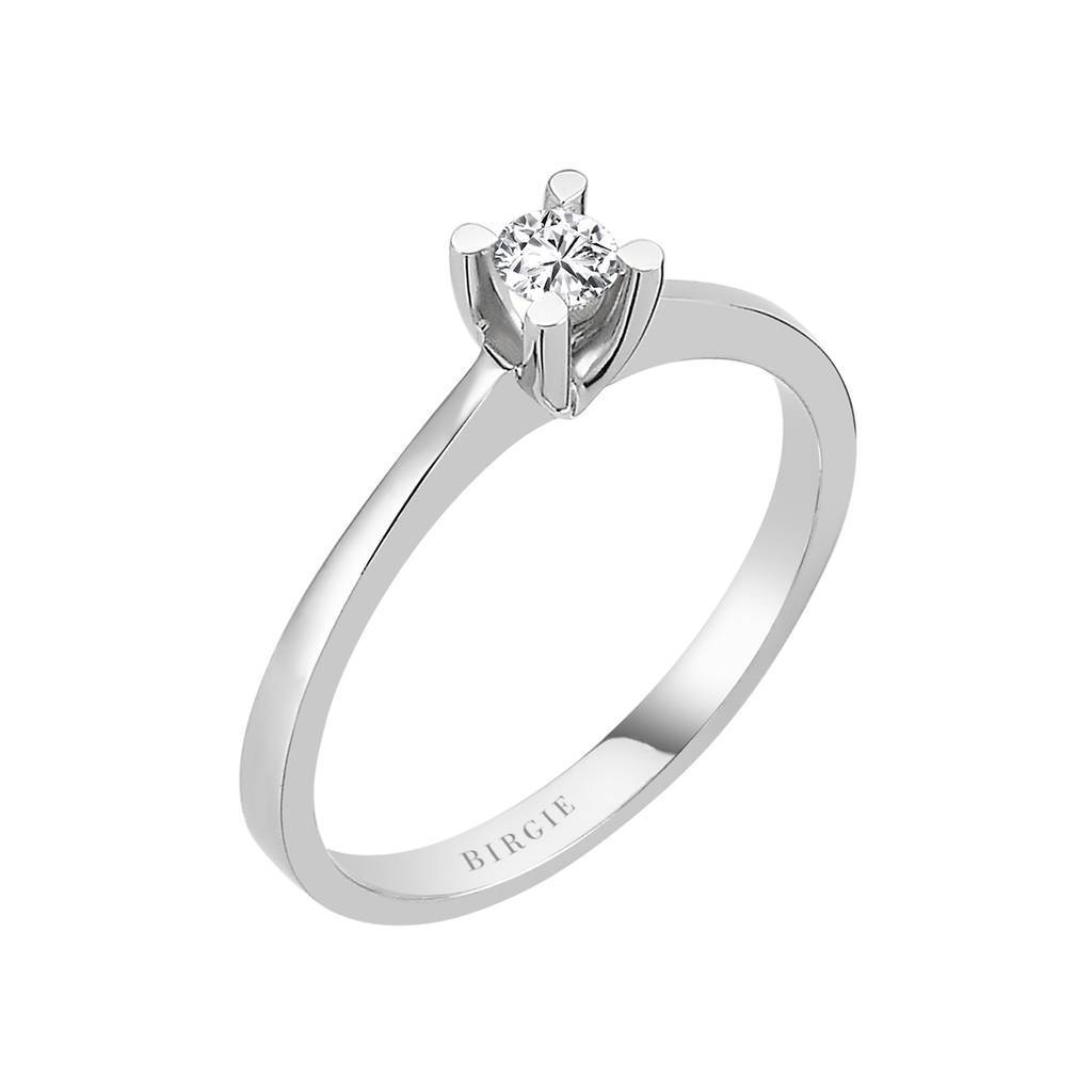 0.14 carat solitaire diamond ring, E colour