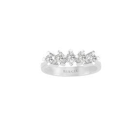 Bague de fiançailles 5 pierres diamant 0,41 carat
