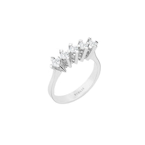 Bague de fiançailles 5 pierres diamant 0,41 carat