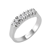 Bague de fiançailles diamant 7 pierres 0,32 carat