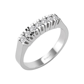 Bague de fiançailles diamant 7 pierres 0,32 carat