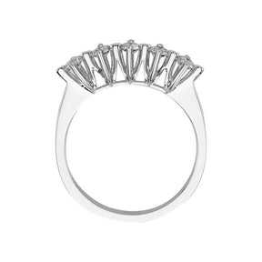 Bague de fiançailles 5 pierres diamant 0,40 carat