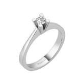 Bague solitaire diamant 0,21 carat