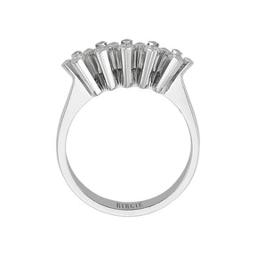 Bague de fiançailles 5 pierres diamant 0,27 carat