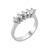 Bague de fiançailles 5 pierres diamant 0,27 carat