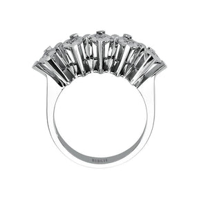 0.15 carat engagement ring with five diamonds
