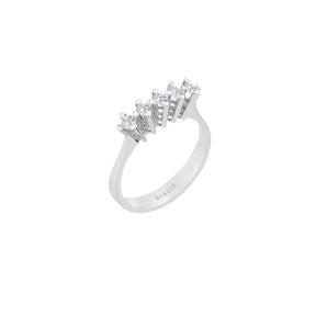 Bague de fiançailles 5 pierres diamant 0,31 carat