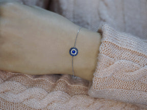 Bracelet icône diamant et saphir