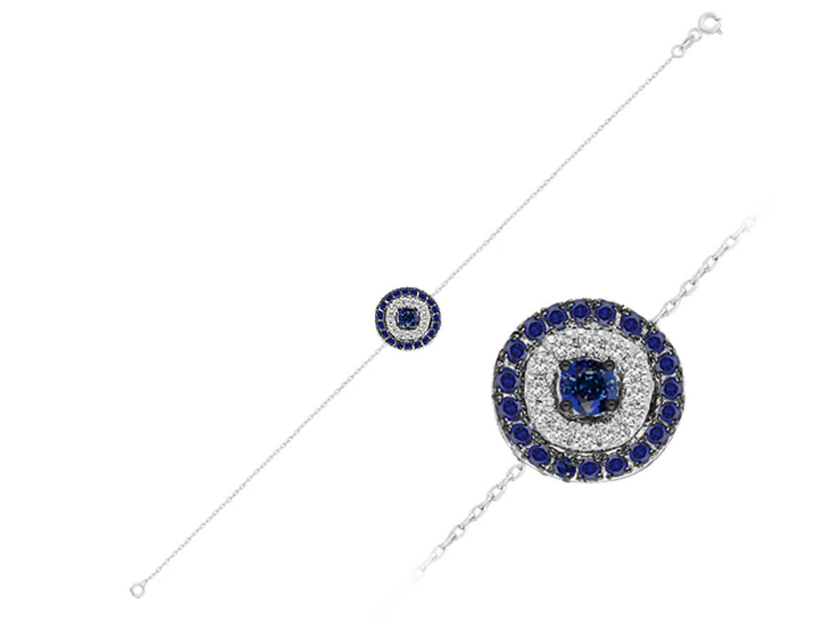 Diamond and Sapphire Icon Bracelet