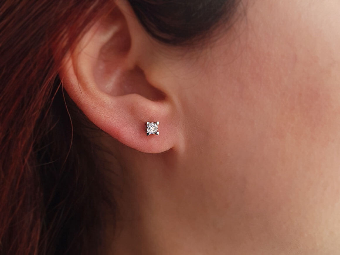 0.40 Carat Diamond Solitaire Stud Earrings