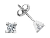 Boucles d'oreilles solitaires diamant 0,41 carat