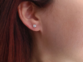 Boucles d'oreilles solitaires diamant 0,53 carat