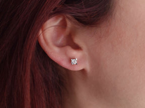Boucles d'oreilles solitaires diamant 0,53 carat