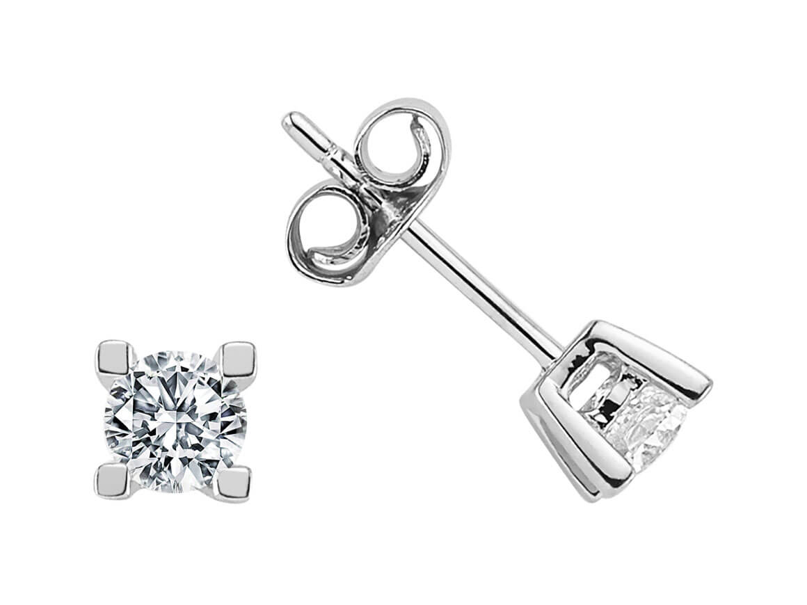 0.53 Carat Diamond Solitaire Stud Earrings