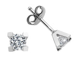 Boucles d'oreilles solitaires diamant 0,77 carat