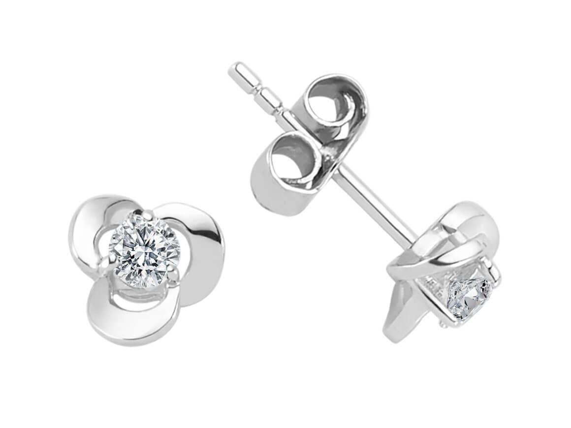 0.24 Carat Diamond Solitaire Stud Earrings