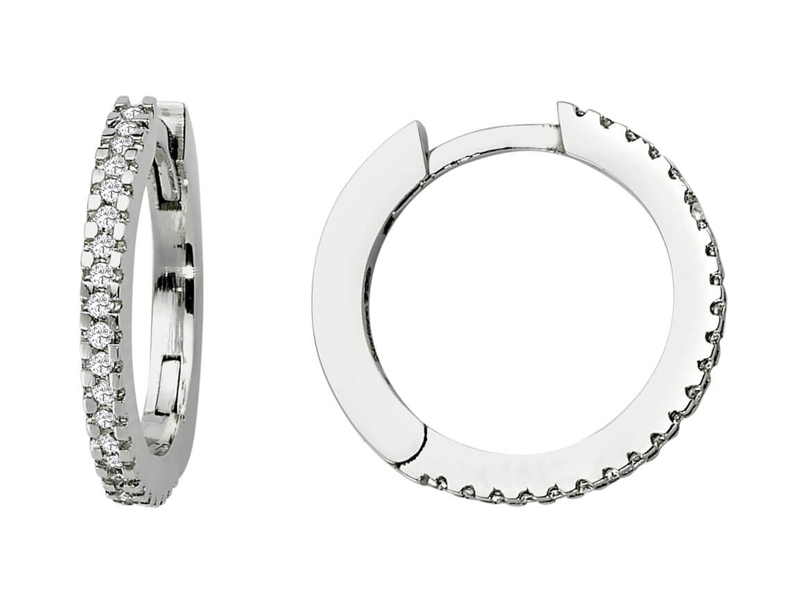 Diamond Hoop Earrings