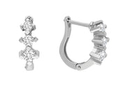 0.68 total carat diamond tria stud earrings