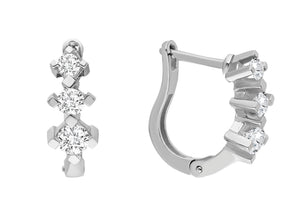 0.68 total carat diamond tria stud earrings