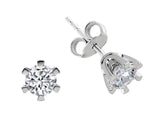 Boucles d'oreilles solitaires diamant 1,00 carat