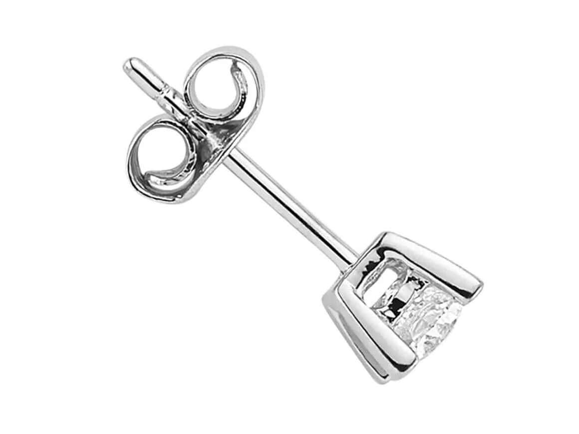 0.04 Carat Diamond Solitaire Men's Stud Earrings
