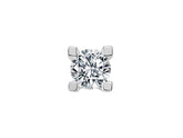 Boucles d'oreilles à tige avec diamant solitaire de 0,04 carat pour hommes