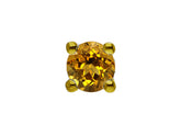 Citrine Solitaire Men's Stud Earrings