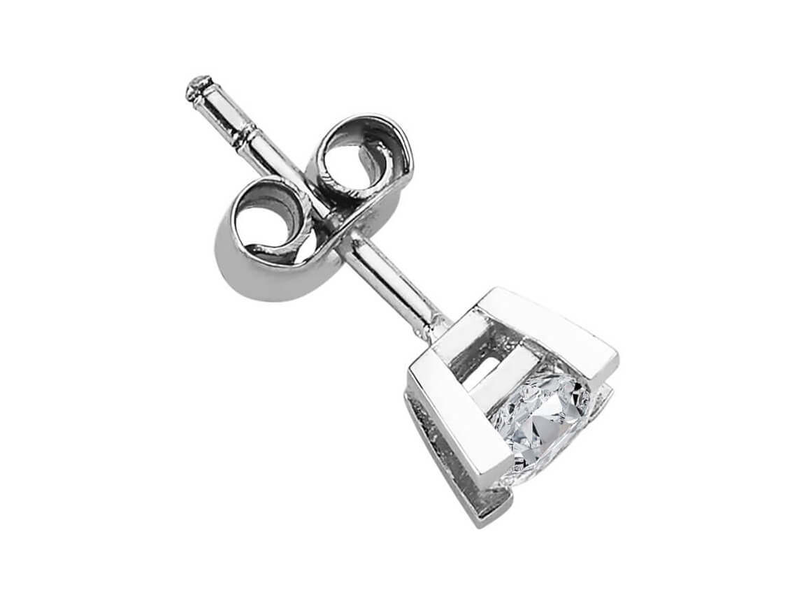 0.38 Carat Diamond Solitaire Men's Stud Earrings