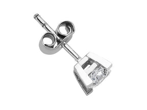 0.38 Carat Diamond Solitaire Men's Stud Earrings