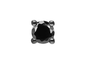 0.20 Carat Black Diamond Solitaire Men's Stud Earrings