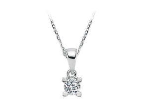 0.21 Carat Diamond Solitaire Necklace