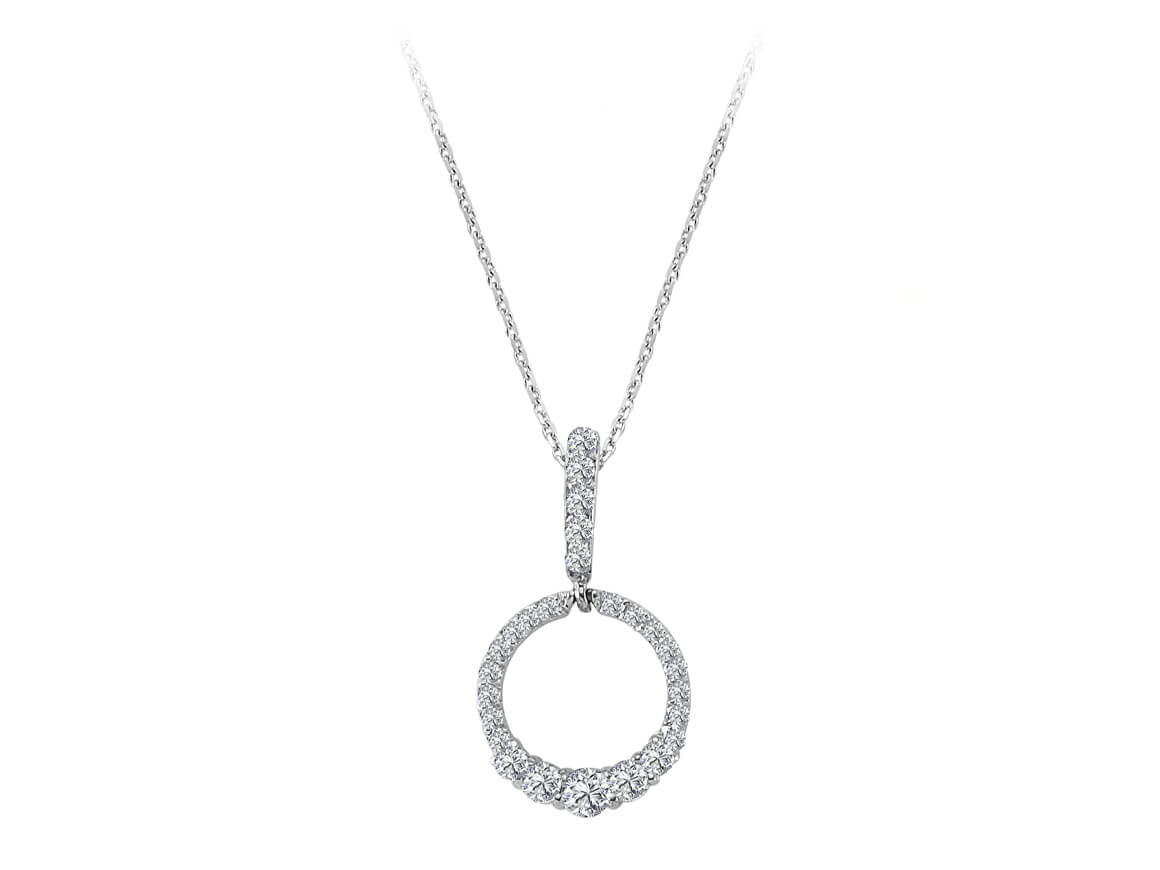Collier cercle d'amour en diamant