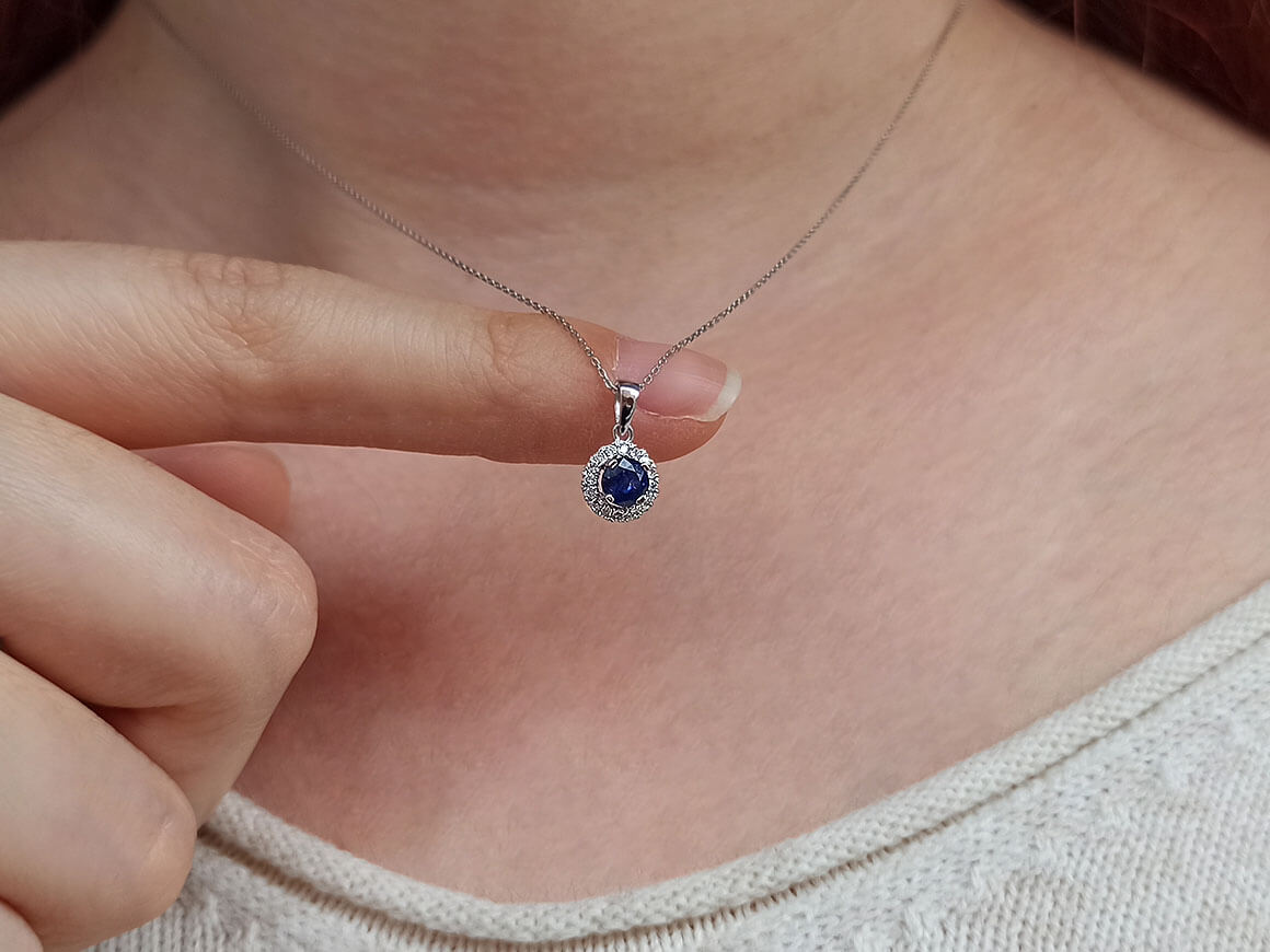 Diamond and Sapphire Necklace