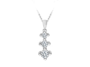 Collier tria diamant 0,23 carat