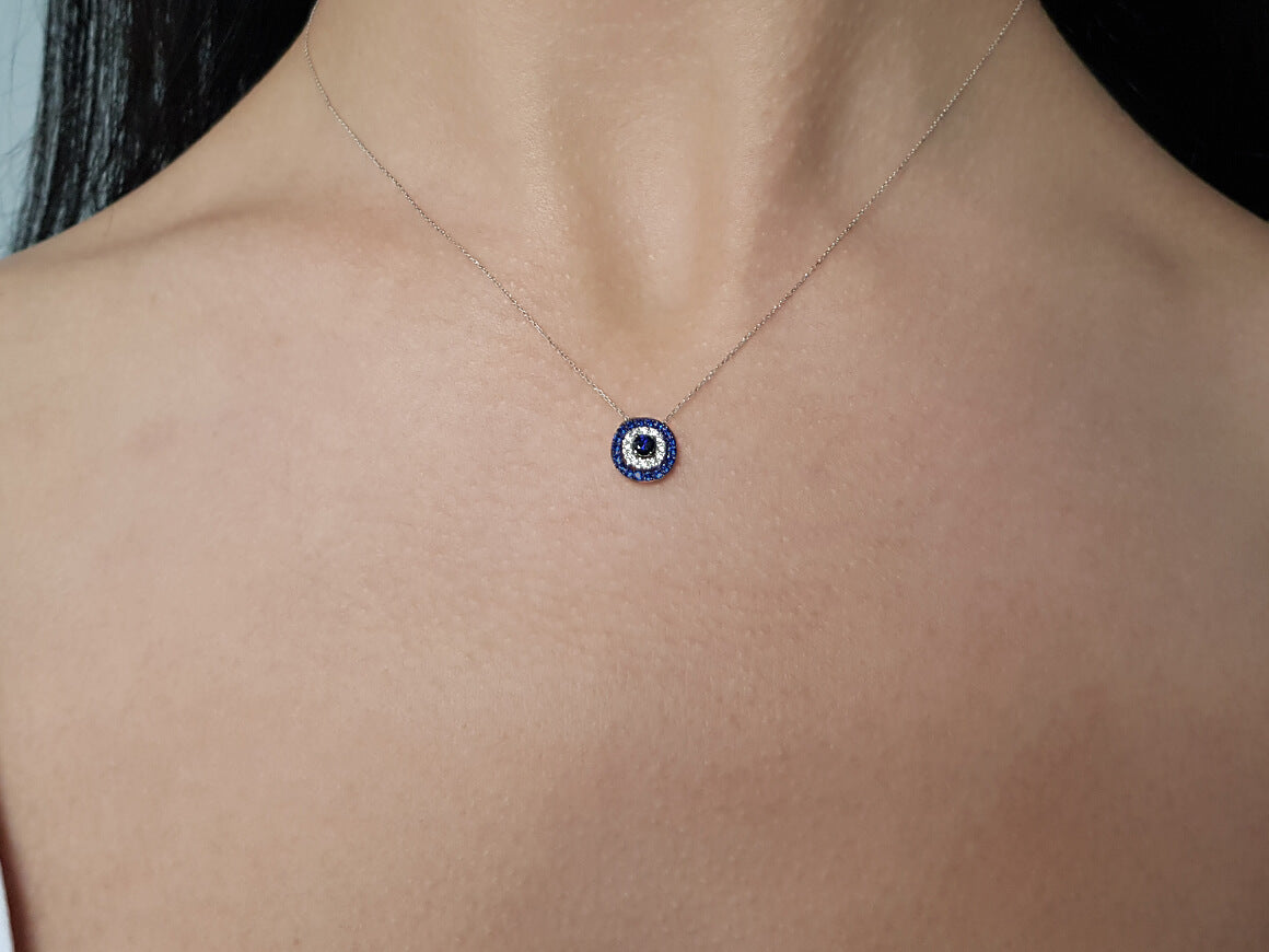 Diamond and Sapphire Icon Necklace