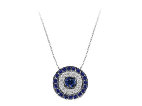 Diamond and Sapphire Icon Necklace