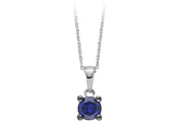 Collier Solitaire Saphir